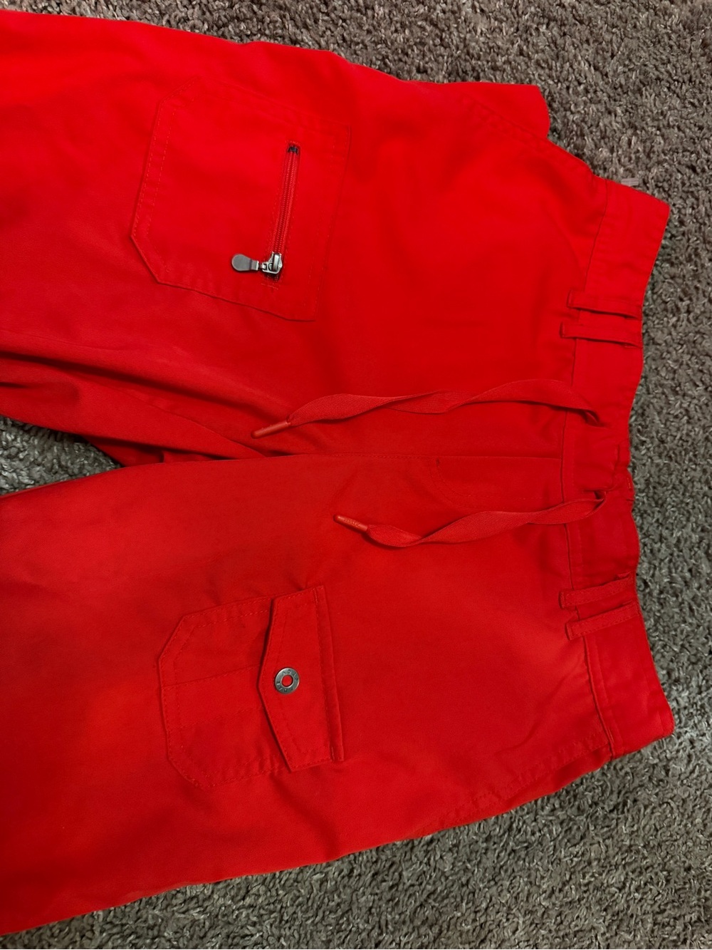 ADAR Women’s Red Cargo Scrub Shorts XS Medical Workwear